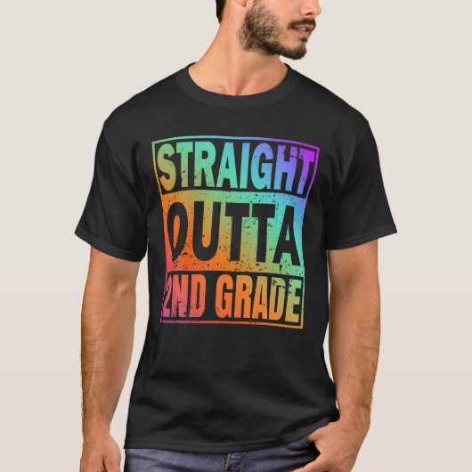 Straight Outta 2Nd Grad 2Nd Grade Great Graduatio T-Shirt (Vorderseite)