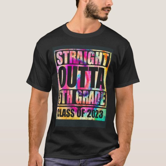Straight Outta 5th Grade Great Graduation 1 T-Shirt (Vorderseite)