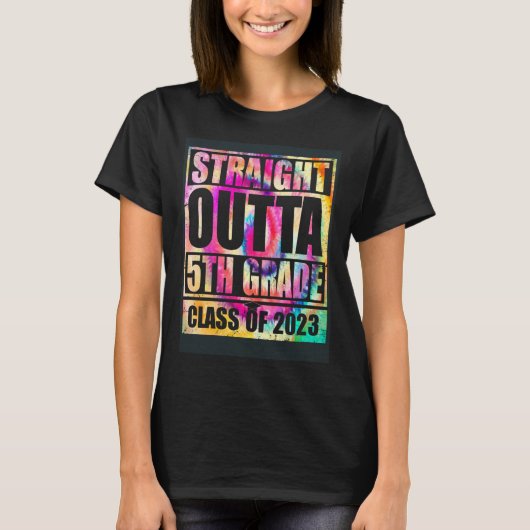 Straight Outta 5th Grade Great Graduation   1 T-Shirt (Vorderseite)