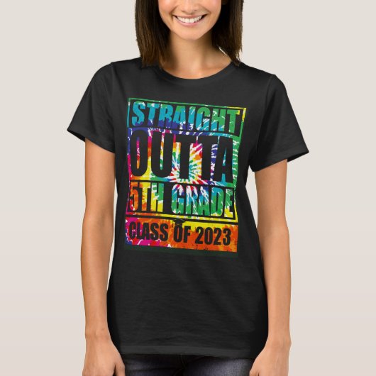 Straight Outta 5th Grade Great Graduation   2 T-Shirt (Vorderseite)