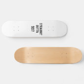 Straight Outta 907 Skateboard Deck - Schwarzer Tex (Horizontal)