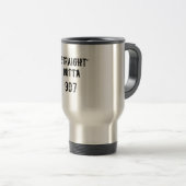 Straight Outta 907 Travel Coffee Mug - Schwarzer T Reisebecher (VorderseiteRechts)