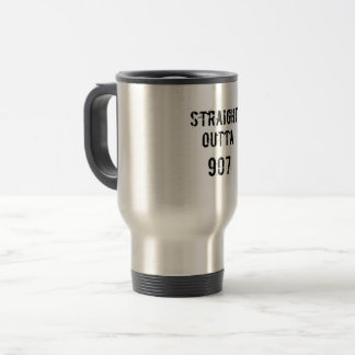 Straight Outta 907 Travel Coffee Mug - Schwarzer T Reisebecher