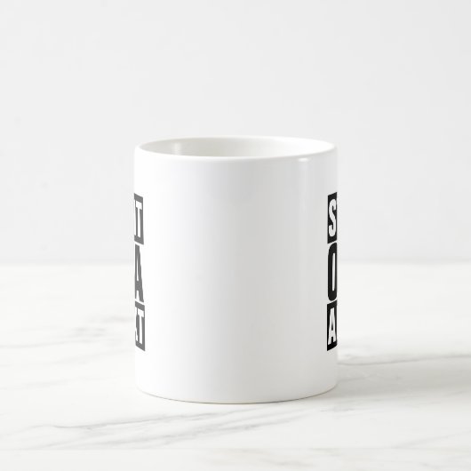 Straight Outta Add Your Text Here Own Kaffeetasse (Mittel)