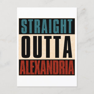 Straight Outta Alexandria Virginia VA Postkarte