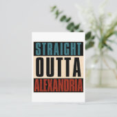 Straight Outta Alexandria Virginia VA Postkarte (Stehend Vorderseite)