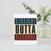 Straight Outta Alhambra California CA Postkarte (Stehend Vorderseite)