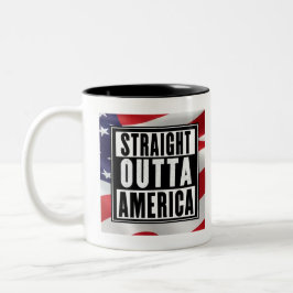 "Straight Outta America" Zweifarbige Tasse