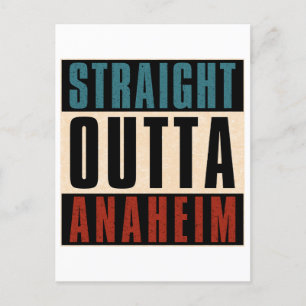 Straight Outta Anaheim California CA Feiertagspostkarte