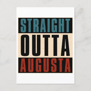 Straight Outta Augusta Georgia GA Feiertagspostkarte