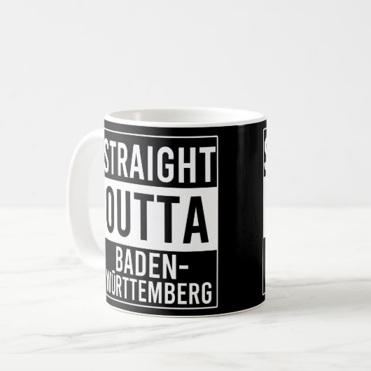 Straight Outta Baden-Württemberg Kaffeetasse (Vorderseite Links)