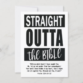 STRAIGHT OUTTA BIBLE Lesezeichen Christliche Studi Karte