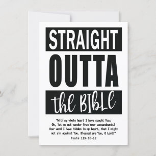 STRAIGHT OUTTA BIBLE Lesezeichen Christliche Studi Karte