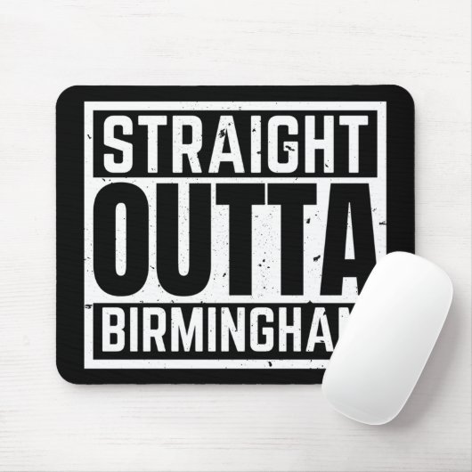Straight Outta Birmingham Mousepad (Mit Mouse)
