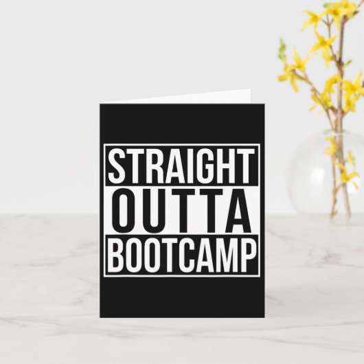 Straight Outta Bootcamp Karte (Gelbe Blume)