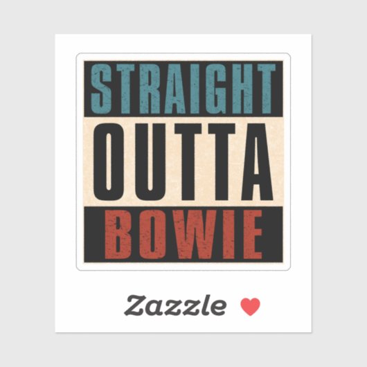 Straight Outta Bowie Maryland MD Aufkleber (Blatt)