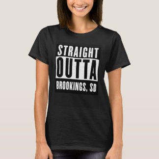 Straight Outta BROOKINGS SUTH DAKOTA Zuhause V Nec T-Shirt