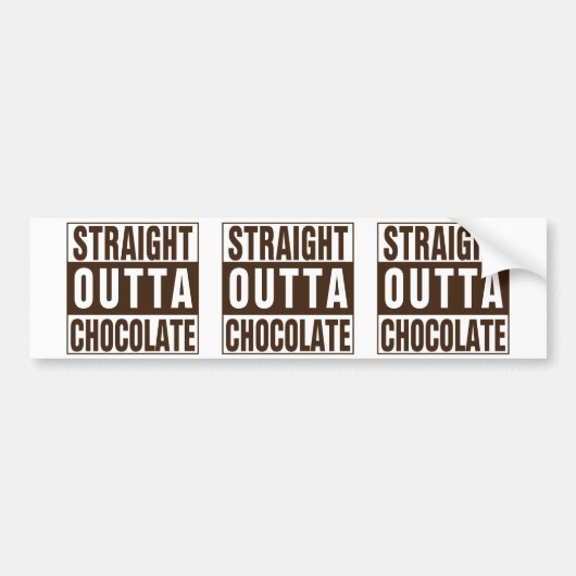 Straight Outta Brown Chocolate Autoaufkleber (Vorne)