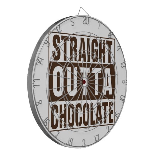 Straight Outta Brown Chocolate Dartscheibe (Vorderseite Links)