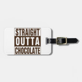 Straight Outta Brown Chocolate Gepäckanhänger (Vorderseite horizontal)