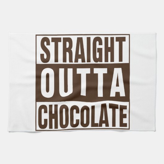 Straight Outta Brown Chocolate Geschirrtuch (Horizontal)