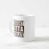 Straight Outta Brown Chocolate Kaffeetasse (Vorderseite Links)