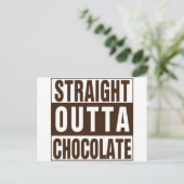 Straight Outta Brown Chocolate Postkarte (Stehend Vorderseite)