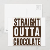 Straight Outta Brown Chocolate Postkarte (Vorne/Hinten)
