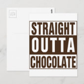 Straight Outta Brown Chocolate Postkarte (Vorne/Hinten)