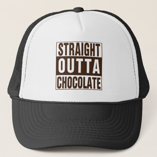 Straight Outta Brown Chocolate Truckerkappe (Vorderseite)