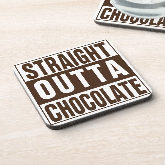 Straight Outta Brown Chocolate Untersetzer (Linke Seite)