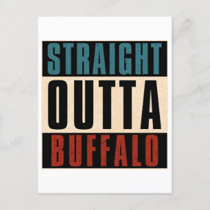 Straight Outta Buffalo New York NY Feiertagspostkarte