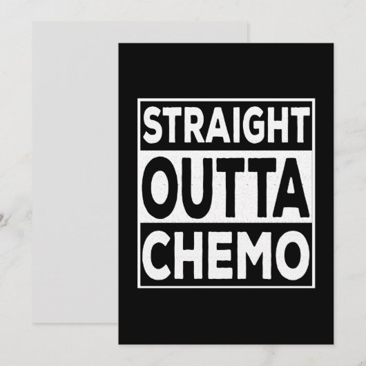Straight Outta Chemo Einladung (Vorne/Hinten)
