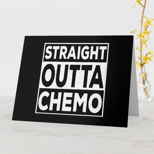 Straight Outta Chemo Karte (Gelbe Blume)