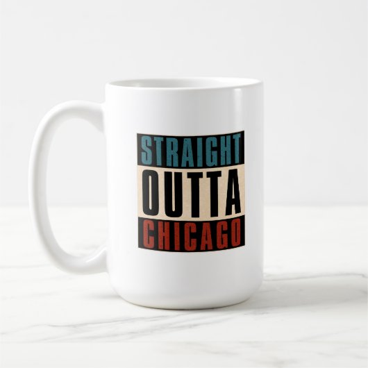Straight Outta Chicago Illinois IL USA Kaffeetasse (Links)