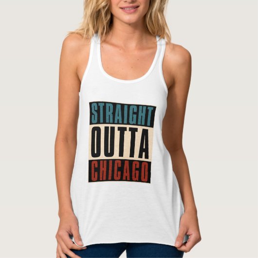 Straight Outta Chicago Illinois IL USA Tank Top (Vorderseite)