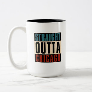 Straight Outta Chicago Illinois IL USA Zweifarbige Tasse