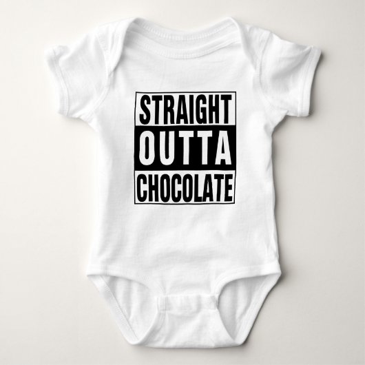 Straight Outta Chocolate Baby Strampler (Vorderseite)