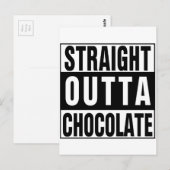 Straight Outta Chocolate Postkarte (Vorne/Hinten)