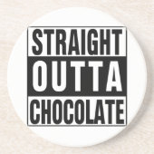 Straight Outta Chocolate Sandstein Untersetzer (Vorne)