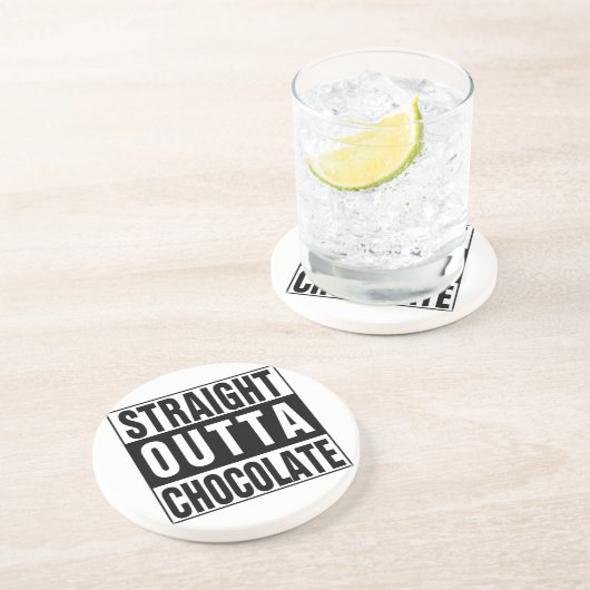 Straight Outta Chocolate Sandstein Untersetzer (Seite)