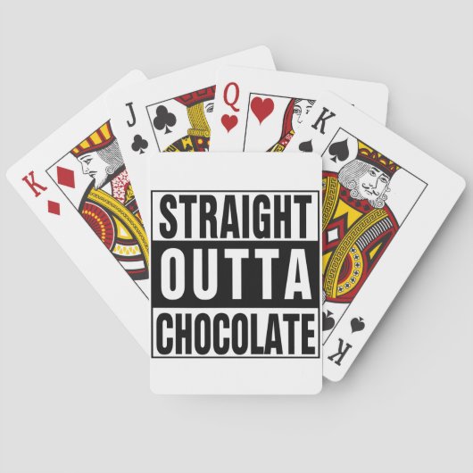 Straight Outta Chocolate Spielkarten (Rückseite)