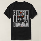Straight Outta Cincinnati Joe Burrow T-Shirt (Design vorne)