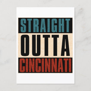 Straight Outta Cincinnati Ohio OH Feiertagspostkarte