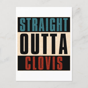 Straight Outta Clovis California CA Postkarte