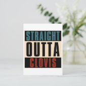 Straight Outta Clovis California CA Postkarte (Stehend Vorderseite)