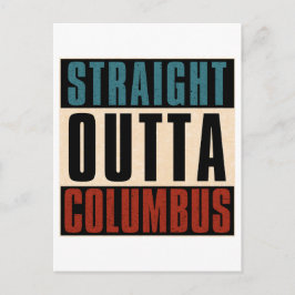 Straight Outta Columbus Ohio OH USA Postkarte