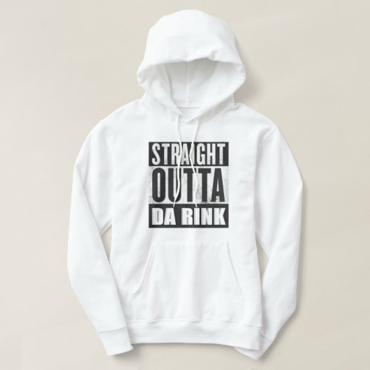 Straight Outta Da Rink Hoodie White (Design vorne)