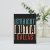 Straight Outta Dallas Texas TX USA Postkarte (Stehend Vorderseite)