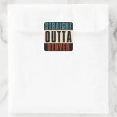 Straight Outta Denver Colorado CO USA Quadratischer Aufkleber (Tasche)